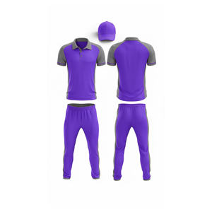 Ensemble de maillots de cricket personnalisés imprimés par sublimation |   Tenue complète d'équipe de cricket pour hommes, femmes et jeunes : polo et pantalon - Product Image 3