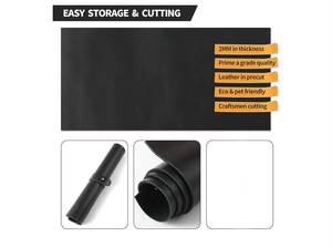 Genuine <b>Black</b> Leather <b>Sheets</b> for Crafts 1.2-1.4mm Thick Full Grain Cowhide Tooling Material Bags Shoes Decor Jackets Belt Sofa - Product Image 6