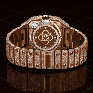 Reloj de Lujo para Hombre con Incrustaciones de Moissanita, Brazalete Completo con Diamantes - Product Image 4