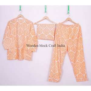 Ensemble de pyjama pour femmes fait main, imprimé floral d'hiver, 100% coton, taille élastique douce, manches longues, cadeau pour demoiselle d'honneur - Product Image 5