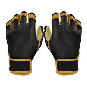 Guantes de Béisbol de Cuero en Oferta, Cierre de Velcro en los Dedos, Excelente Agarre, Color Amarillo Personalizado - Product Image 4