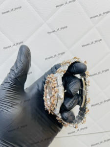 Montre Hip Hop Automatique de Luxe Unisexe en Acier Inoxydable Entièrement Sertie de Moissanite Glacée avec Lunette à Pointes et Fermoir à Boucle - Product Image 4