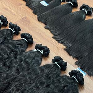 GRAN PEDIDO: Extensiones de Cabello Natural Vietnamita de Lujo, Textura Ondulada, Doble Trama a Máquina, Color Negro Natural, Listas para Enviar - Product Image 2