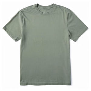 เสื้อยืดคอกลมแขนสั้นสีดำสำหรับผู้ชาย ทรงปกติ ผ้าเจอร์ซีย์คอตตอน 100% สีพื้นเรียบ ระบายอากาศได้ดี ผ้าถัก - Product Image 4