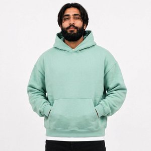 Sweat à capuche surdimensionné personnalisé pour homme, en polaire brossée épaisse brodée, pour l'hiver, marque privée, pour acheteurs américains - Product Image 3