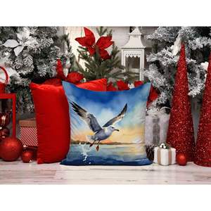 Almohada decorativa baja voladora de gaviota lavable a máquina para uso en interiores y exteriores para sofá cama o patio 14H x 14W - Product Image 6