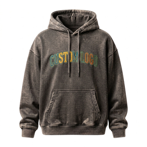 Sweat-shirt à capuche en tricot personnalisé de qualité supérieure, pour homme, coupe ample, en molleton de coton, avec poche avant, séchage rapide, idéal pour l'hiver - Product Image 5