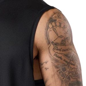 Camiseta Deportiva sin Mangas Negra para Hombre, Camiseta de Gimnasio de Alto Rendimiento, Ropa Deportiva para Entrenamiento Físico - Product Image 5