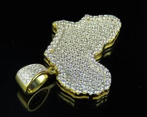 Colgante de mapa de África unisex de alta calidad, estilo hip hop, con circonita, hecho a mano, a la moda. - Product Image 4