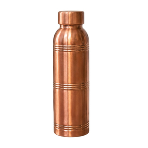 Botella de Agua Moderna de Cobre Puro con Tapa a Rosca Hermética, Vaso Ayurvédico de Cobre Hecho a Mano para Gimnasio y Oficina, Logotipo Personalizado - Product Image 1