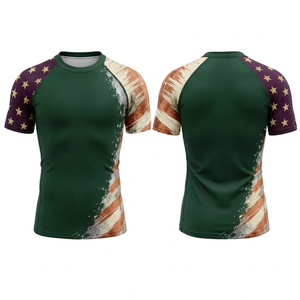 T-shirt de compression premium 2026 avec logo personnalisé, protection UV, pour la gym, l'entraînement, le MMA, le BJJ, la course à pied et les sports - Product Image 1