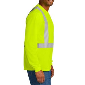 เสื้อทำงานแขนยาวแบบสะท้อนแสงสำหรับผู้ชาย สีเหลือง โพลีเอสเตอร์ ชุดยูนิฟอร์มนิรภัย - Product Image 2