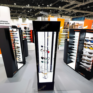 Venta al por mayor de gama alta Gafas de sol Soporte de pantalla óptica Piso de aluminio y acero Estante de tienda giratorio con función giratoria - Product Image 3