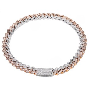 22MM 22" Hip Hop Miami Cuban Link Chain Necklace VVS Moissanite Clasp Gold Plated Sterling Silver Jewelry - Product Image 1