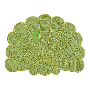 Eco-friendly Bohemian Seagrass Charger Plate <b>Wall</b> Decoration Flower Placemat Home <b>Table</b> Mats 35cm Diameter HNH Craft OEM Made - Product Image 2