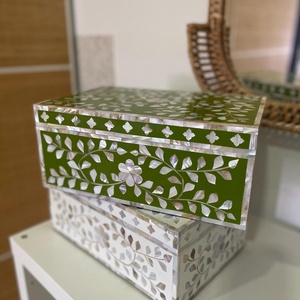 Boîte à bijoux rectangulaire en nacre faite à la main, capacité personnalisée, approuvée par les supermarchés, pour collection, maison, hôtel, restaurant - Product Image 5