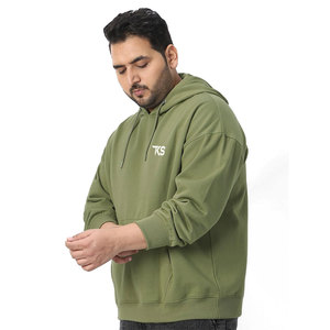 Sudaderas con Capucha de Invierno para Hombre, Color Verde Oliva, Talla Grande, Transpirables, con Bolsillos, Hechas de 100% Algodón, Venta al Por Mayor - Product Image 3