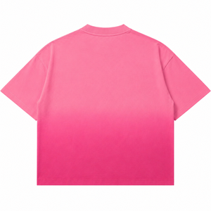 เสื้อยืดทรงโอเวอร์ไซส์แบบสตรีทแวร์ สีชมพูไล่เฉดแบบออมเบร ผ้าหนา 240 GSM รุ่นคัสตอม - Product Image 1