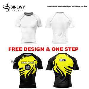 Couleurs et tailles personnalisables Manches courtes UPF50 Respirant Écologique Séchage rapide Vêtements de sport Rash Guard - Product Image 5