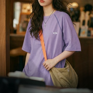 T-shirts pour femmes Maden, tee-shirt oversize anti-microbien, col rond, coupe ample, évacuation de l'humidité, séchage rapide, respirant, jersey de coton, logo - Product Image 3