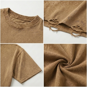 Washed Oversized Embossed Anti-Pilling Eco-Friendly Premium Cotton Boxy Fit Streetwear Daily Wear T-<b>Shirt</b> - Product Image 6