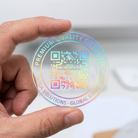 Étiquettes holographiques personnalisées imperméables du fabricant, autocollants ronds avec logo