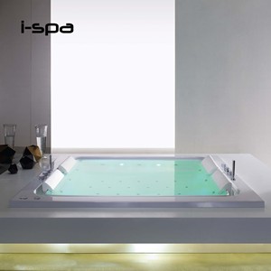Bañera de Hidromasaje Moderna de Acrílico Cuadrada con Función de Masaje para Uso en Interiores en Hoteles y Villas - Product Image 2