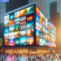 Layar Video LED Seamless PUSHUNLED Definisi Tinggi untuk Pusat Perbelanjaan, Sewa Luar Ruangan