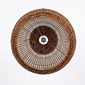 Lámpara colgante de lujo de fibra de plátano con forma de cúpula, estilo bohemio chic, para hoteles, restaurantes y complejos costeros. - Product Image 3