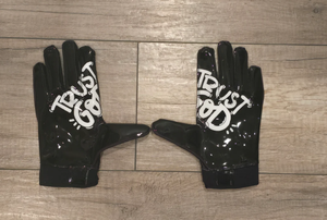 Custom American Football <b>Gloves</b> Breathable Polyester Velcro Closure Unisex Adult All Seasons Solid Color Regular Fit - Product Image 4