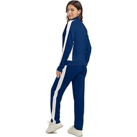 Ensemble de survêtement décontracté pour homme en polyester léger avec col montant, veste et pantalon de jogging, idéal pour l'hiver et respectueux de l'environnement