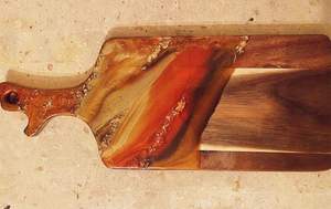 Golden Luxe Handmade Resin Chopping <b>Block</b> 1.3cm Thick Rectangle <b>Shape</b> Easy to Clean & Non-Toxic Dishwasher Safe Knife-Friendly - Product Image 2