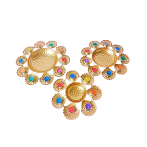 Juego de Cuencos Urli Personalizados con Diseño de Flor de Loto, de Metal de Latón Duradero, para Decoración del Hogar, Uso en Interiores, Cuenco Flotante para Agua, Ideal para Diwali - Product Image 1