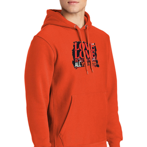 เสื้อสเวตเชิ้ตมีฮู้ดสีส้มสำหรับผู้ชาย พิมพ์ลาย Love Is All You Need ผ้าฝ้ายถักแบบลำลอง ดีไซน์กระเป๋าหน้า ทรงปกติ ใส่ได้ในฤดูใบไม้ร่วง - Product Image 6