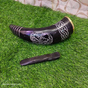 เครื่องมือหัตถกรรมจากเขาควายสีดำแบบพรีเมียม เป็นมิตรกับสิ่งแวดล้อม ทันสมัย รูปทรงธรรมชาติ ทนทาน ทำด้วยมือ เหมาะสำหรับตกแต่งงานแต่งงานและวันหยุด FARMAN - Product Image 2