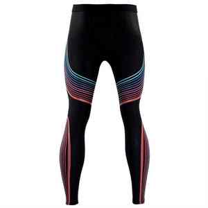 Men's Black Full Length Compression Pants Mid Waist Seamless Four-Way Stretch Anti-Bacterial Spandex <b>Yoga</b> <b>Leggings</b> - Product Image 1