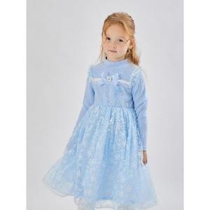 Vestido de Niña Estilo Coreano OZKIZ, Moda de Invierno para 2-7 Años, Vestido de Gasa para Niñas al por Mayor con Decoración de Lazo - Product Image 1