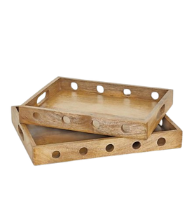 Platos de Madera de Acacia Redondos para Postre, Bandeja para Servir Sushi, Bandeja Navideña al por Mayor para Restaurante y Cocina - Product Image 6