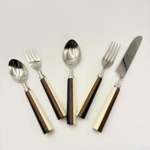 Juego de Cubiertos de Resina y Madera en Oferta, Cuchara, Cuchillo, Tenedor, Juego de Cubiertos de Acero Inoxidable para Boda - Product Image 4