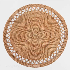 Set de table en rotin/herbe de mer écologique de style européen pour la décoration de table, les mariages, les sous-verres tissés, les tapis artisanaux - Product Image 3
