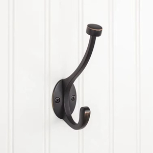 Bronze Double Robe Wall Hook <b>Metal</b> <b>Coat</b> <b>Hanger</b> Modern Wall Mount Utility Hook For Entryway Kitchen Bathroom Home Decoration - Product Image 5