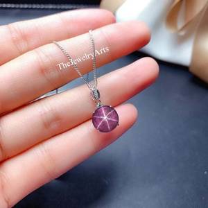 Red Ruby Star Pendant Necklace Natural Ruby Star Gemstone 925 Sterling Silver Infinity Style Pendant Jewelry for Women Gift - Product Image 2