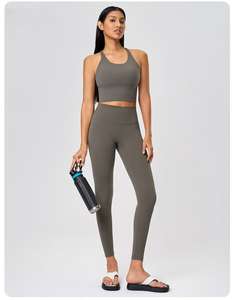 Leggings pour femmes fabriqués en usine OEM, taille élastique, longueur cheville, leggings de yoga pour femmes, leggings push-up effet lifting des fesses, style Lulu, shorts - Product Image 3