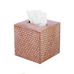 Square <b>Hammered</b> Design Metal Napkin <b>Holder</b> in Wholesale Price - Product Image 1