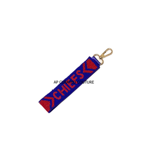 Porte-clés en perles de verre faites à la main, avec breloque lettres « Happy Day » bleues et vertes, accessoires de porte-clés personnalisés, vente en gros, offre spéciale - Product Image 2