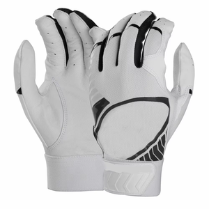 High Quality <b>Baseball</b> Batting <b>Gloves</b> White Black Flexible Grip Breathable Wrist Support Batting <b>Gloves</b> for <b>Baseball</b> Softball - Product Image 1