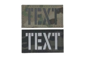 MP Tactical <b>Patch</b> Rectangle Woven Fabric Embroidered Dual Sided <b>Sew</b> <b>On</b> Camouflage and Black - Product Image 2