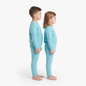 Conjunto de Ropa Deportiva Infantil con Capucha, Cómodo, de Algodón, para Invierno, Color Sólido, Informal, con Impresión Personalizada - Product Image 4