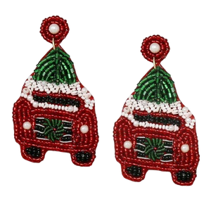 Handmade Fashion Drop <b>Earrings</b> for Women New Design Long Tassel Beaded Embroidery Lock Pattern Elegant - Product Image 2