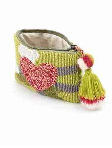 Porte-monnaie perlé fait main pour femme, petite pochette motif cœur, mini sac bohème à fermeture éclair, portefeuille personnalisé tendance, pochette pour femme, cadeau - Product Image 3